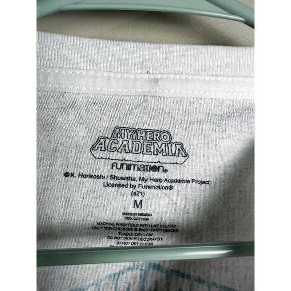 Funimation My Hero Academia White Crewneck Graphic T Shirt Medium Unisex - Picture 5 of 6